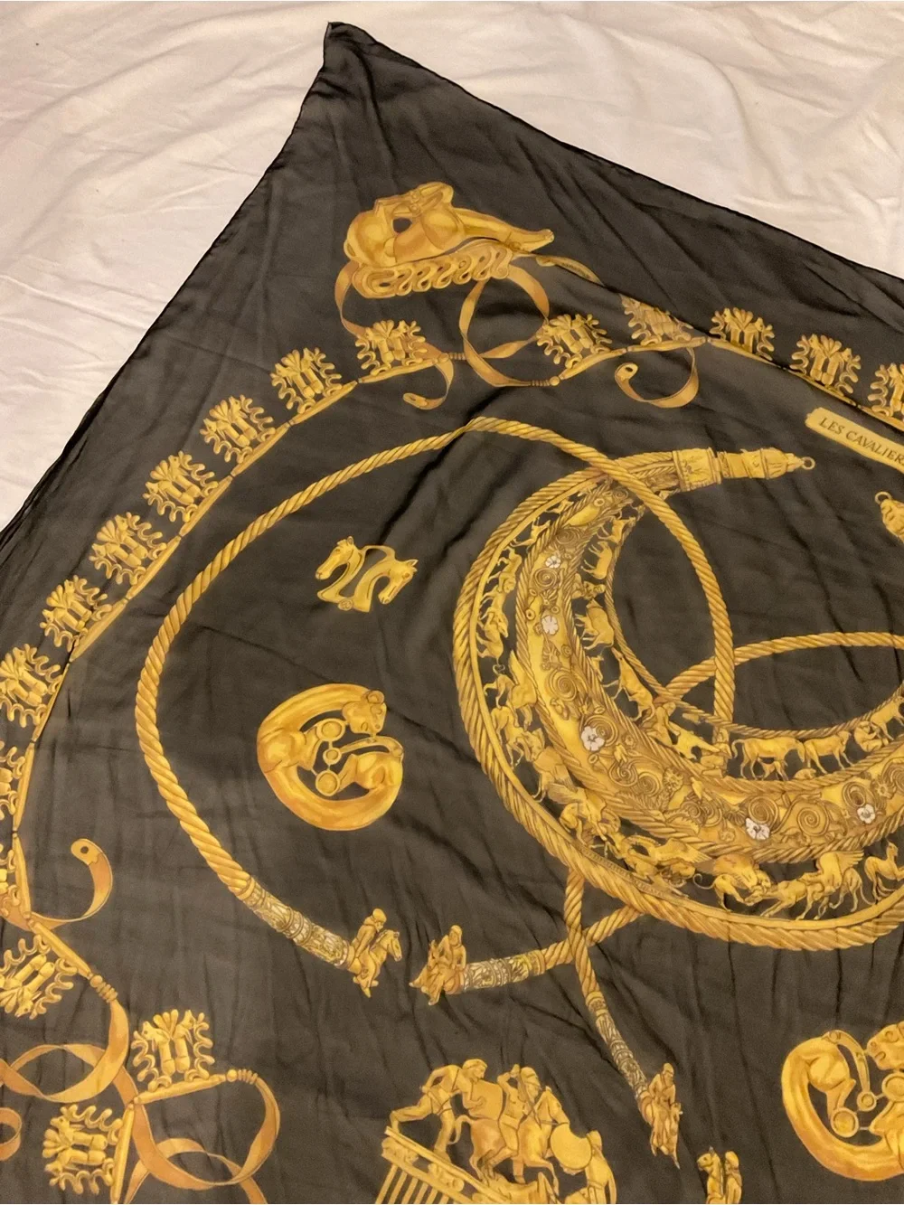Hermes Les Cavaliers d’ Or Scarf